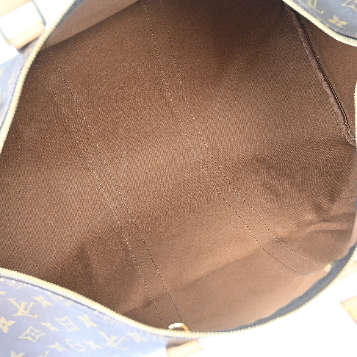 Louis Vuitton Keepall Bag Monogram Canvas Brown Canvas Travel Bag Bag (Pre-Owned)