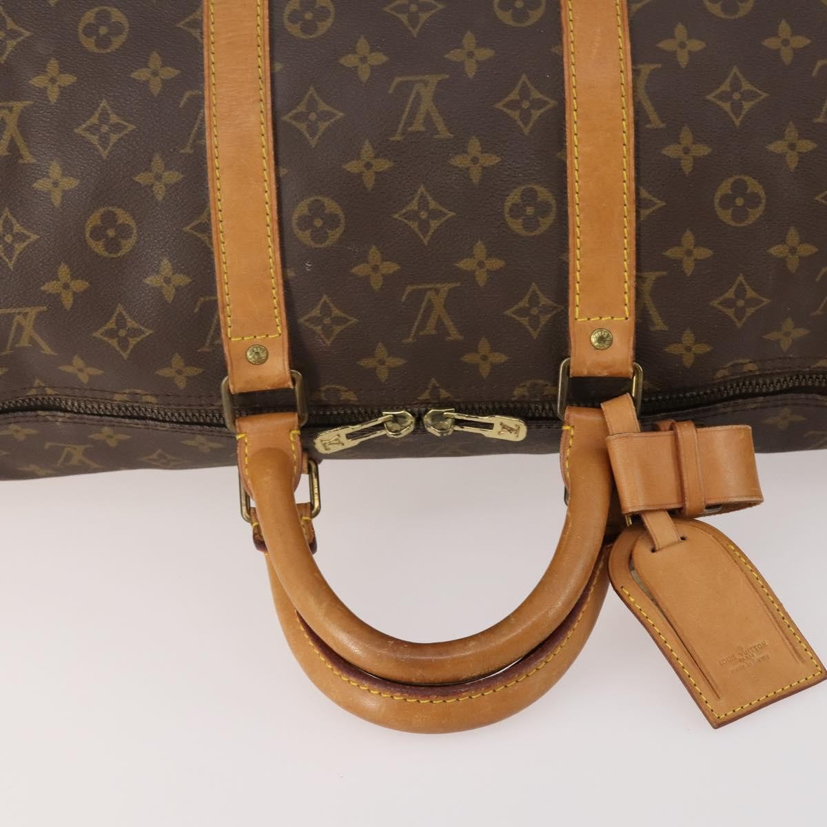 Louis Vuitton Keepall Bag Monogram Canvas Brown Canvas Travel Bag Bag (Pre-Owned)