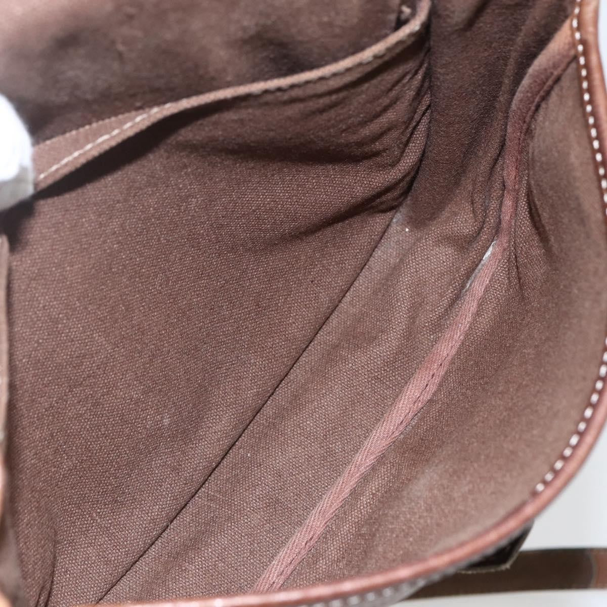 Loewe Anagram Shoulder Bag Leather Beige Leather Shoulder Bag Bag (Pre-Owned)