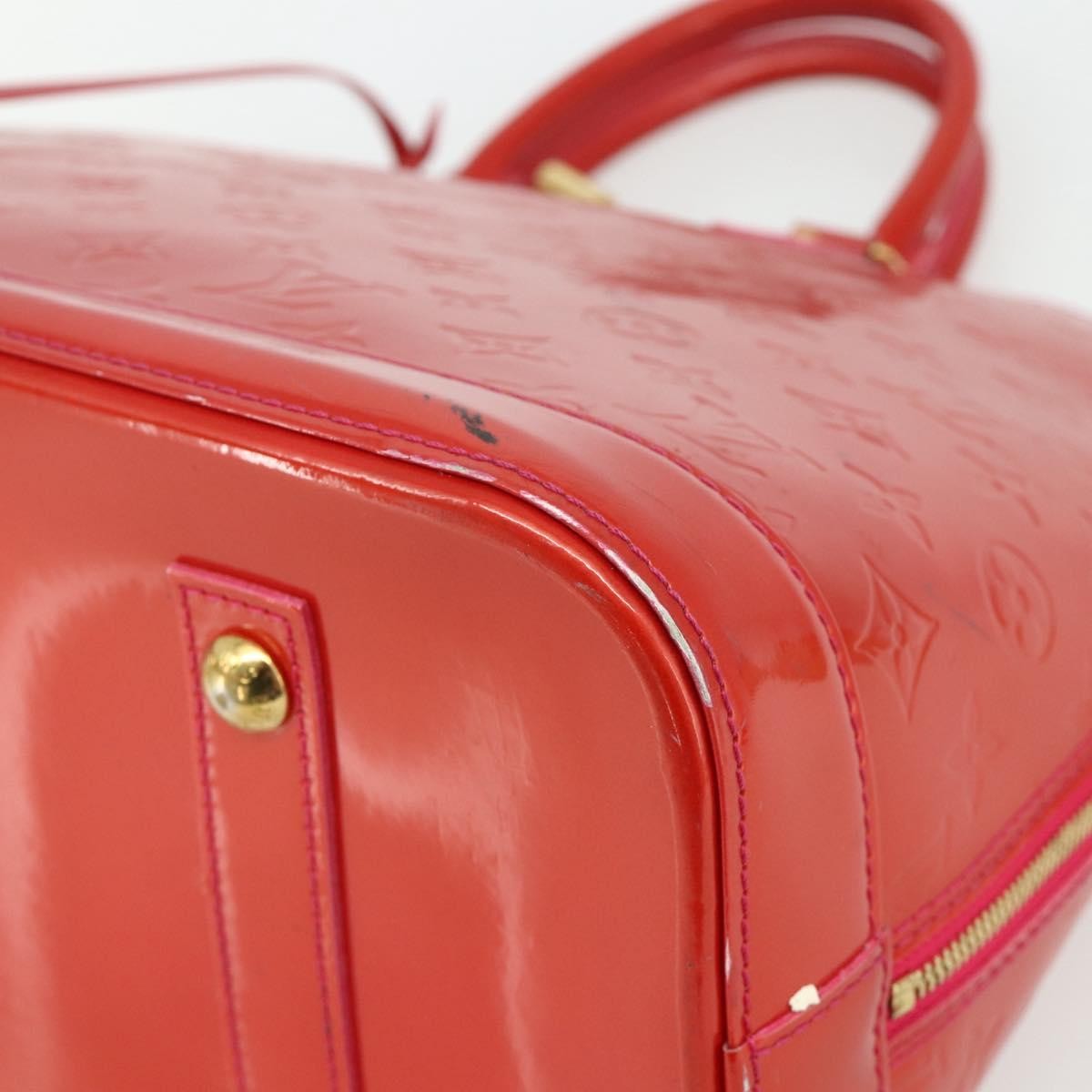 Louis Vuitton Alma Handbag Monogram Vernis Red Patent_Leather Handbag (Pre-Owned)
