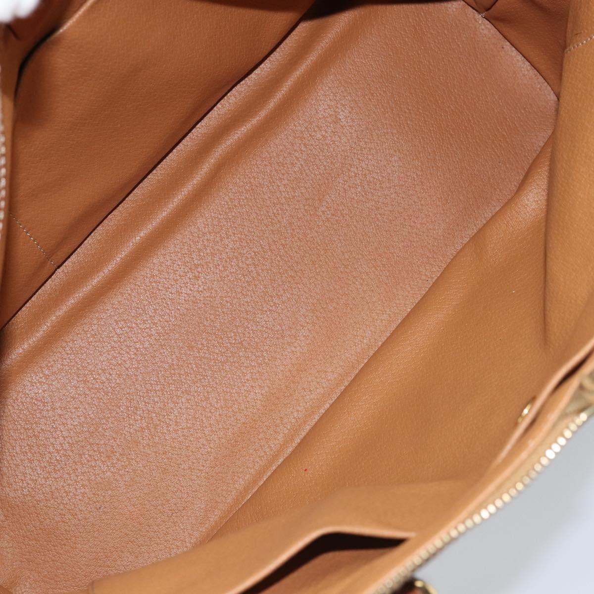 Celine Vintage Macadam Handbag Canvas And Leather Brown Canvas Handbag (Pre-Owned)