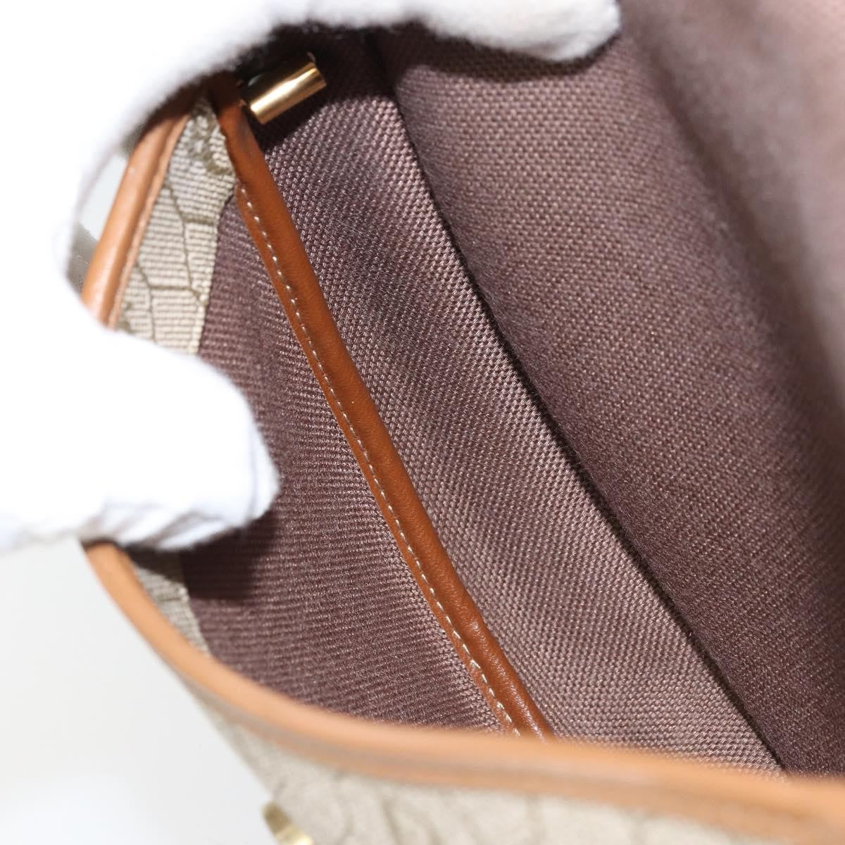 Christian Dior Vintage Honeycomb Shoulder Bag Canvas And Leather Beige Canvas Shoulder Bag Bag (Pre-Owned)