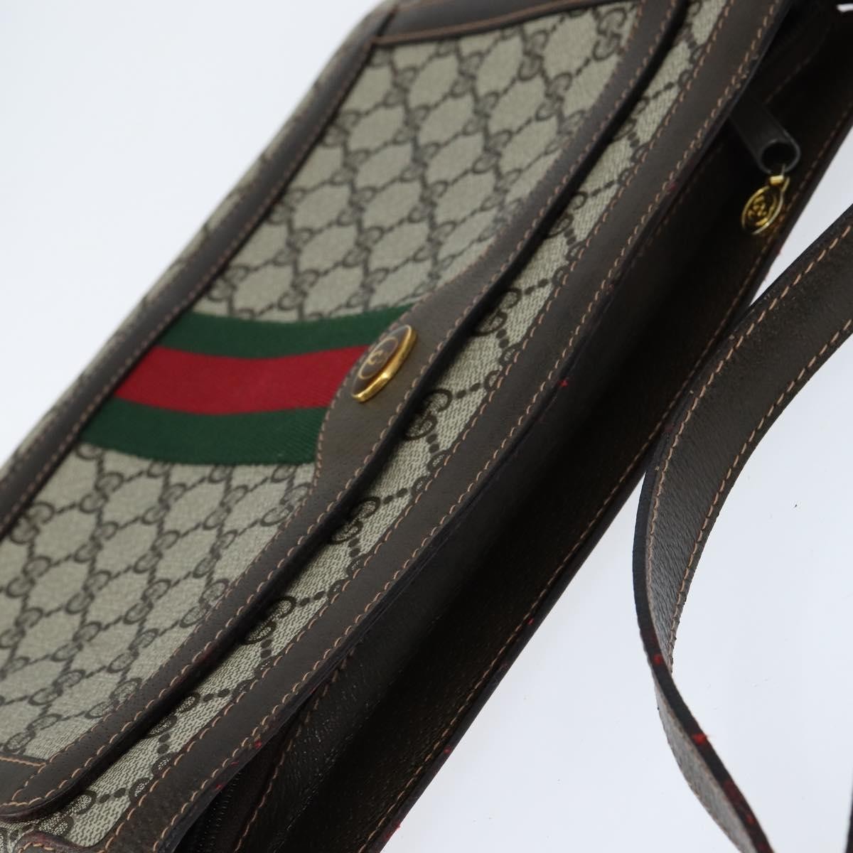 Gucci Ophidia Zip Shoulder Bag Gg Coated Canvas Beige Canvas Shoulder Bag Bag (Pre-Owned)
