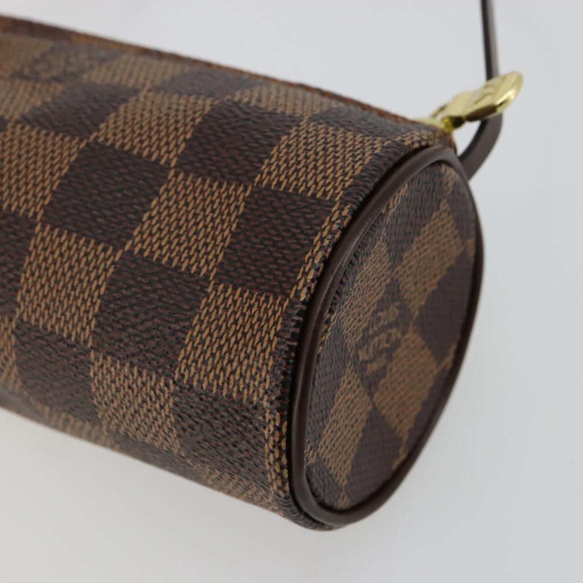 Louis Vuitton Papillon Pochette Damier Brown Canvas Clutche & Pouche Bag (Pre-Owned)