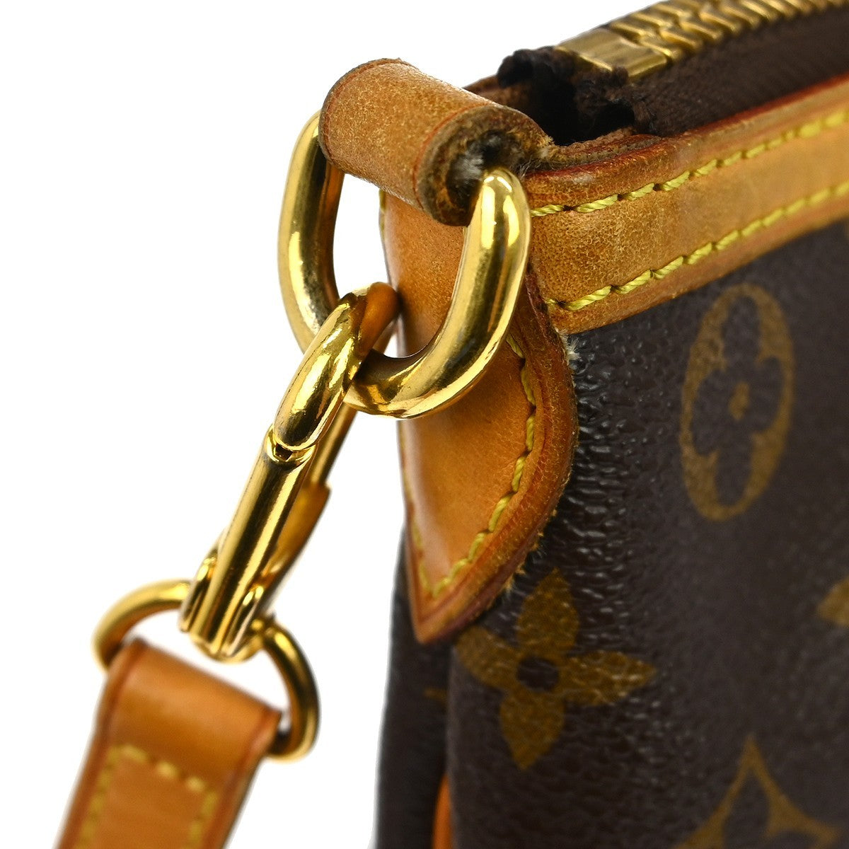 Louis Vuitton Palermo Handbag Monogram Canvas Brown Canvas Tote Bag Bag (Pre-Owned)