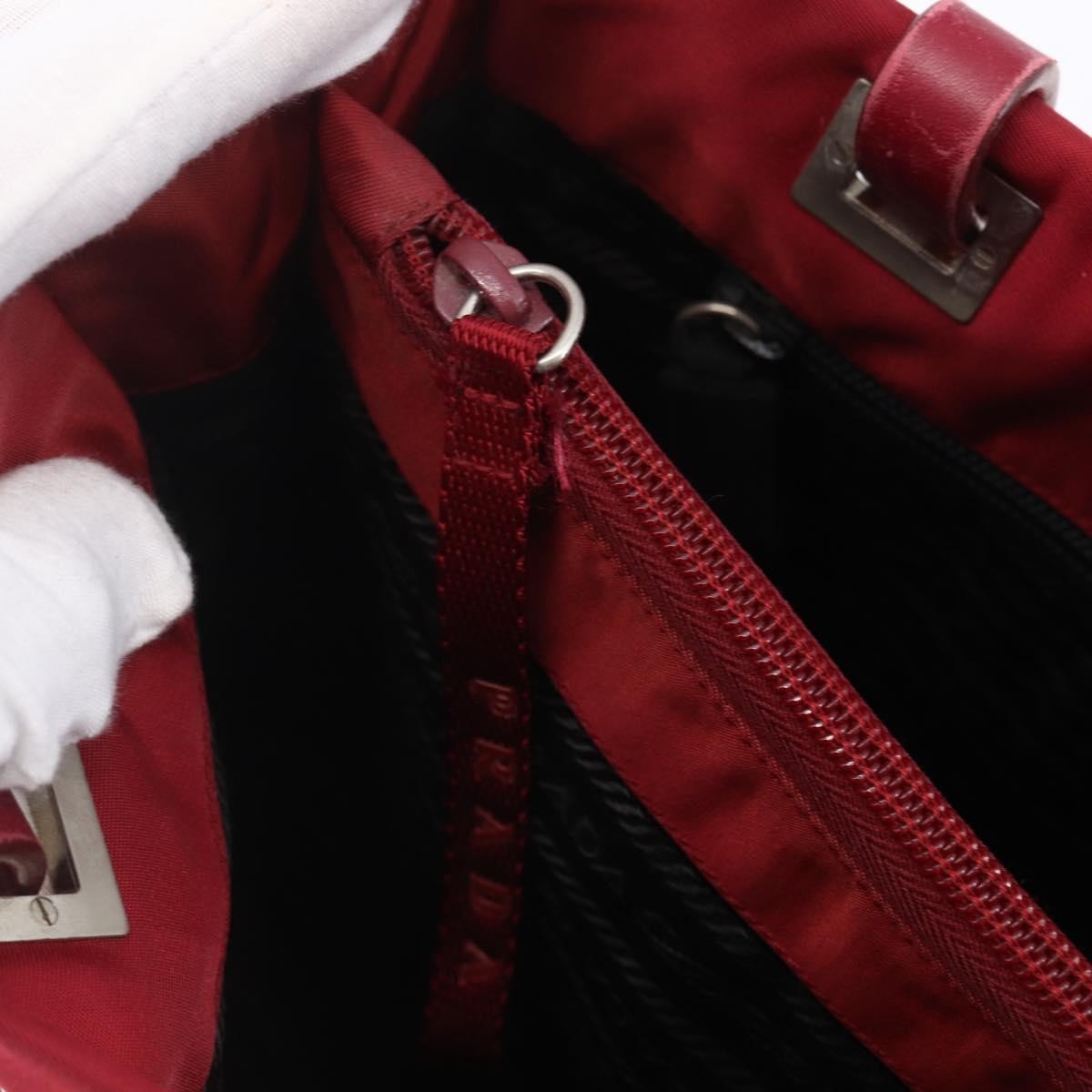 Prada Vintage Tote Tessuto Red Nylon Tote Bag Bag (Pre-Owned)