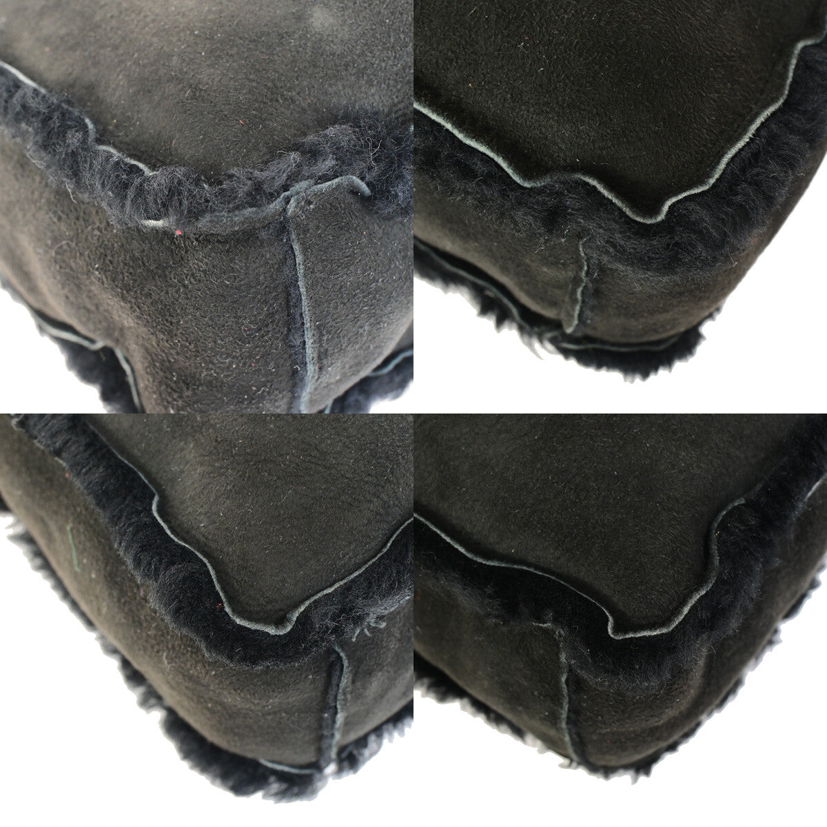 Chanel Fantasy Fur Tote Faux Fur With Leather Black Suede,Fur Handbag (Pre-Owned)