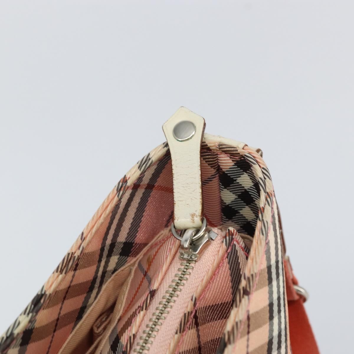 Burberry Nova Check Shoulder Bag Canvas Pink Canvas Shoulder Bag Bag (Pre-Owned)