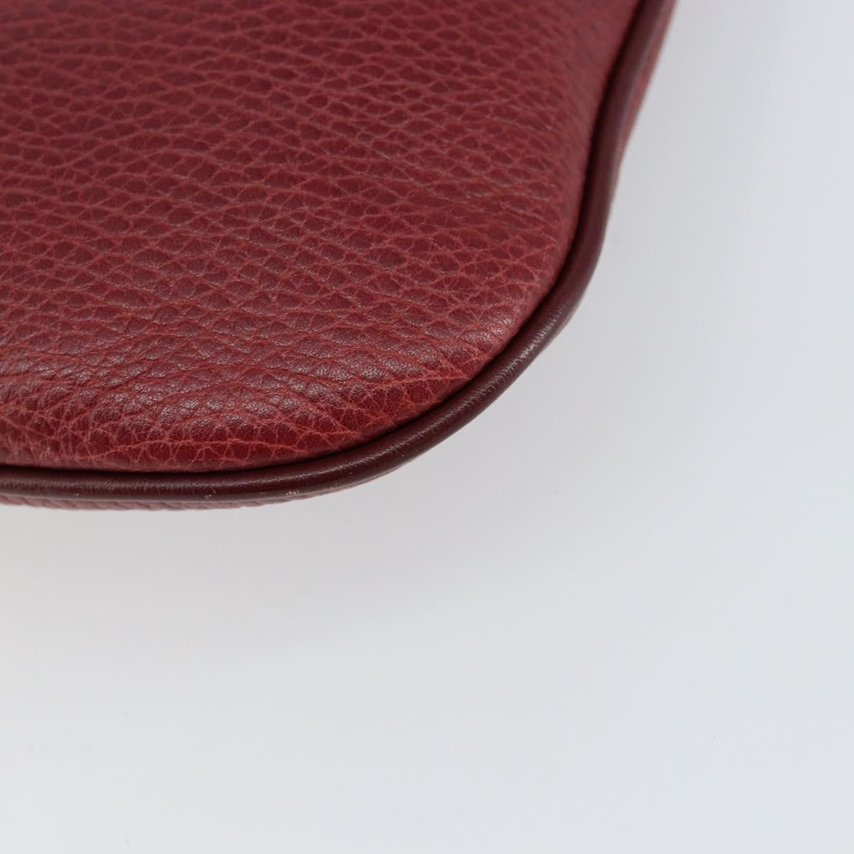 Cartier Must De Cartier Shoulder Bag Leather Burgundy Leather Shoulder Bag Bag (Pre-Owned)