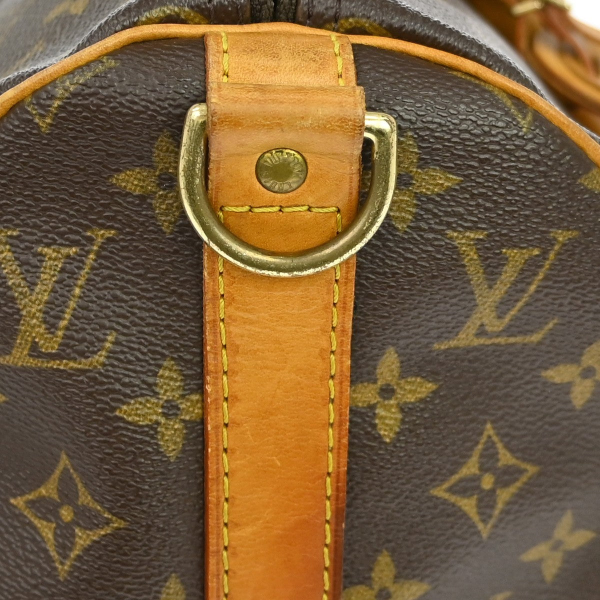 Louis Vuitton Keepall Bandouliere Bag Monogram Canvas Brown Canvas Travel Bag Bag (Pre-Owned)