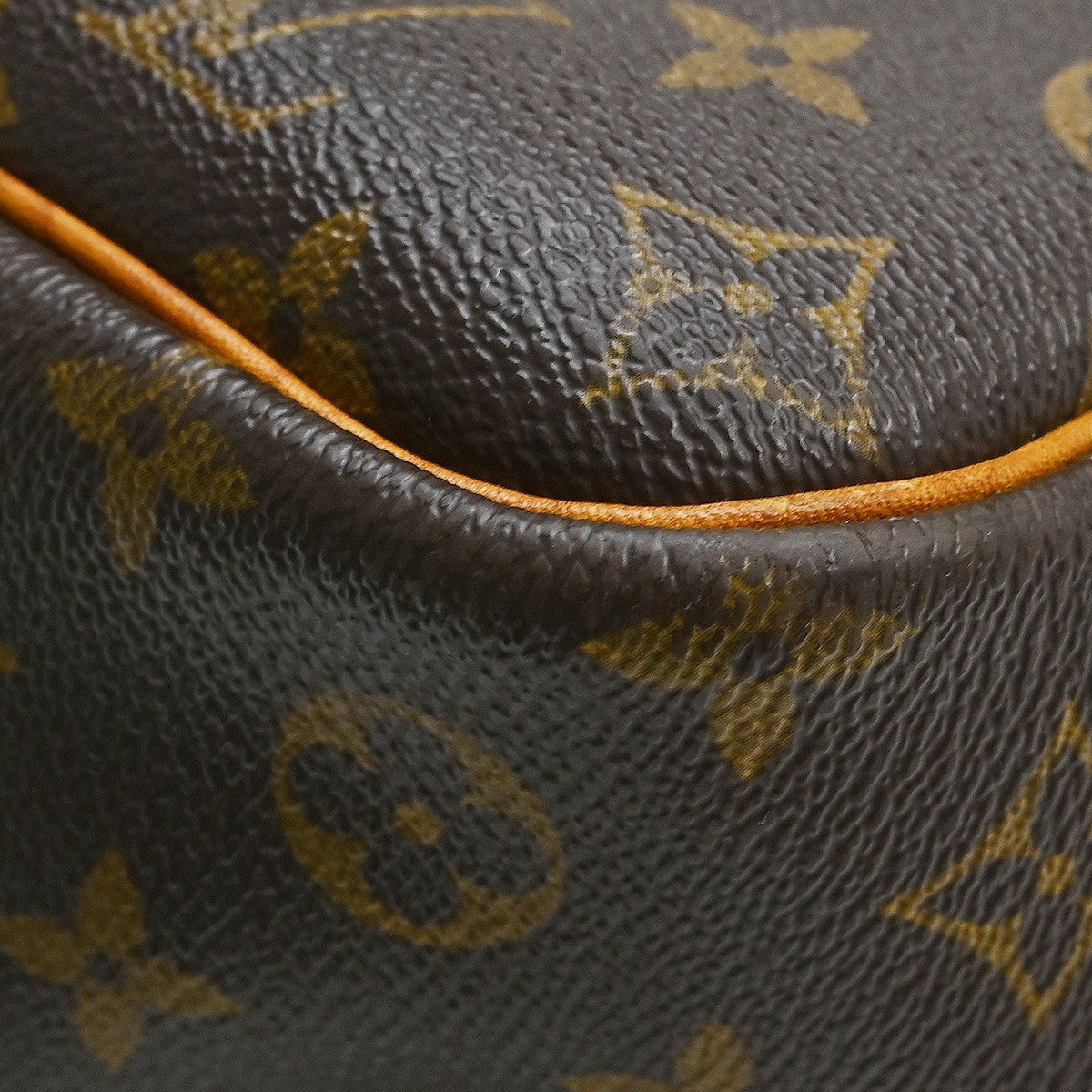 Louis Vuitton Deauville Handbag Monogram Canvas Brown Canvas Handbag (Pre-Owned)