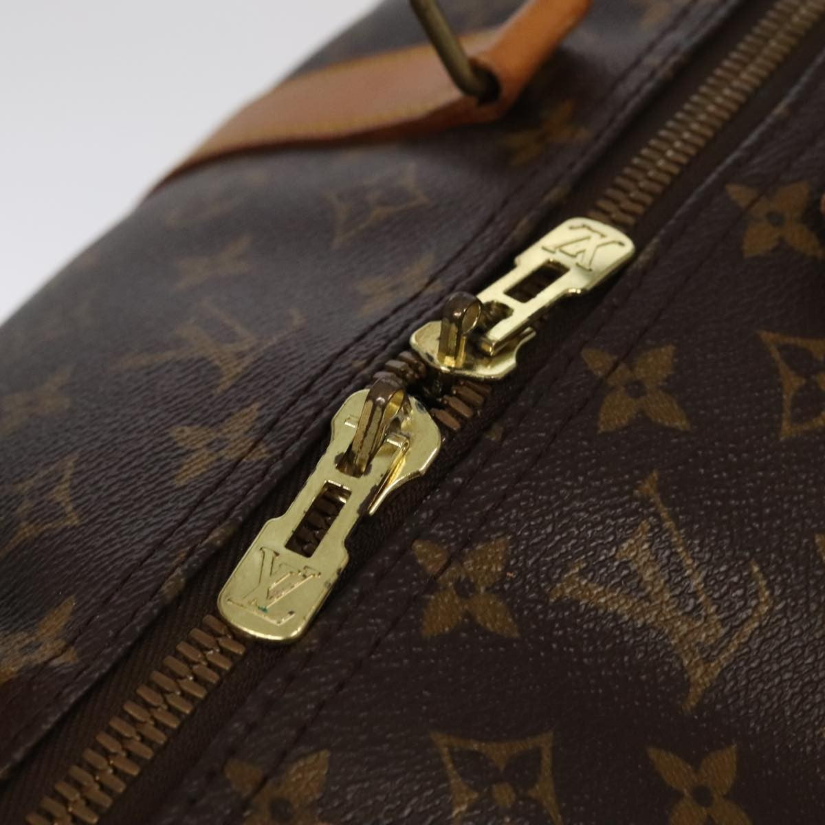 Louis Vuitton Keepall Bag Monogram Canvas Brown Canvas Travel Bag Bag (Pre-Owned)