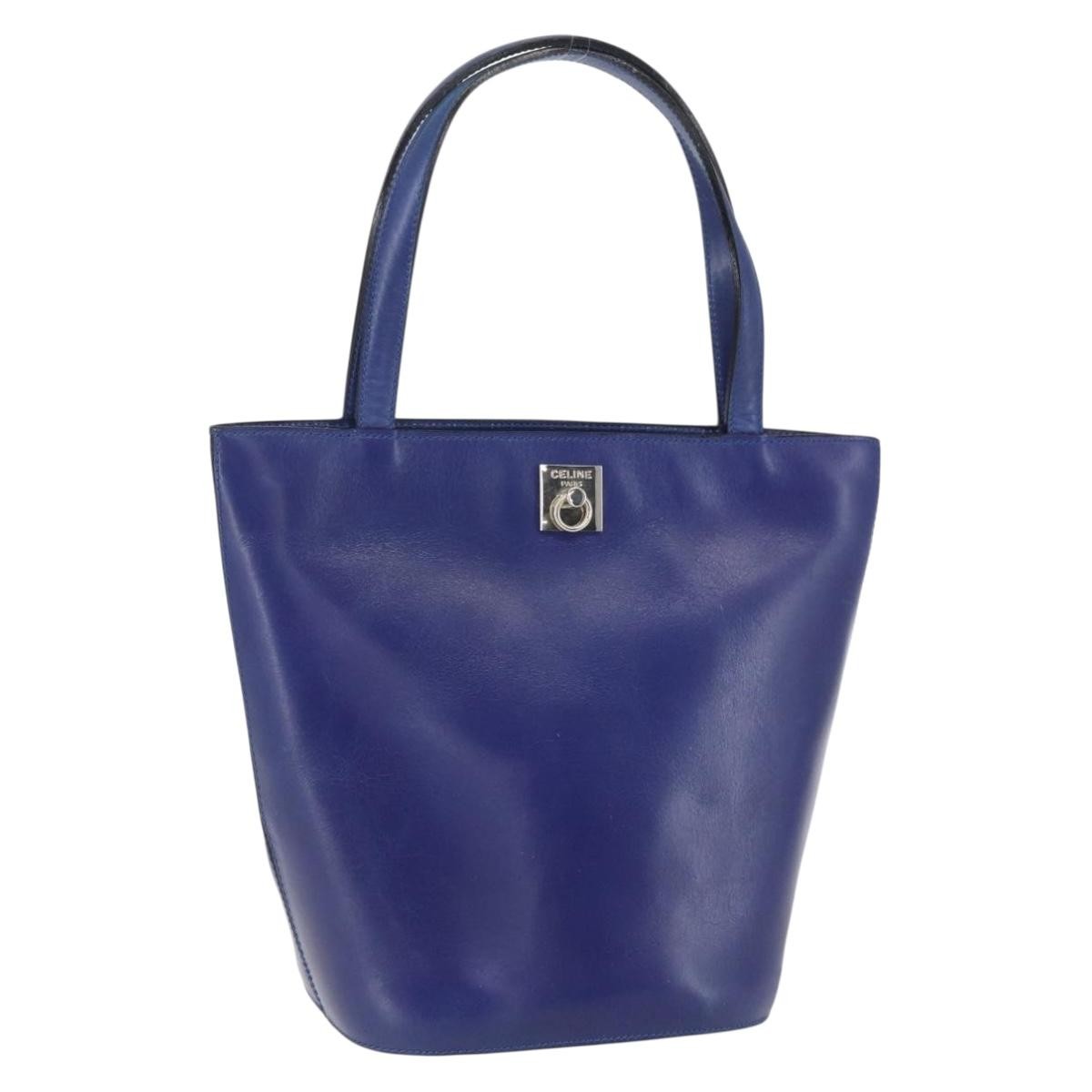 Celine Handbag Leather Blue Leather Handbag (Pre-Owned)
