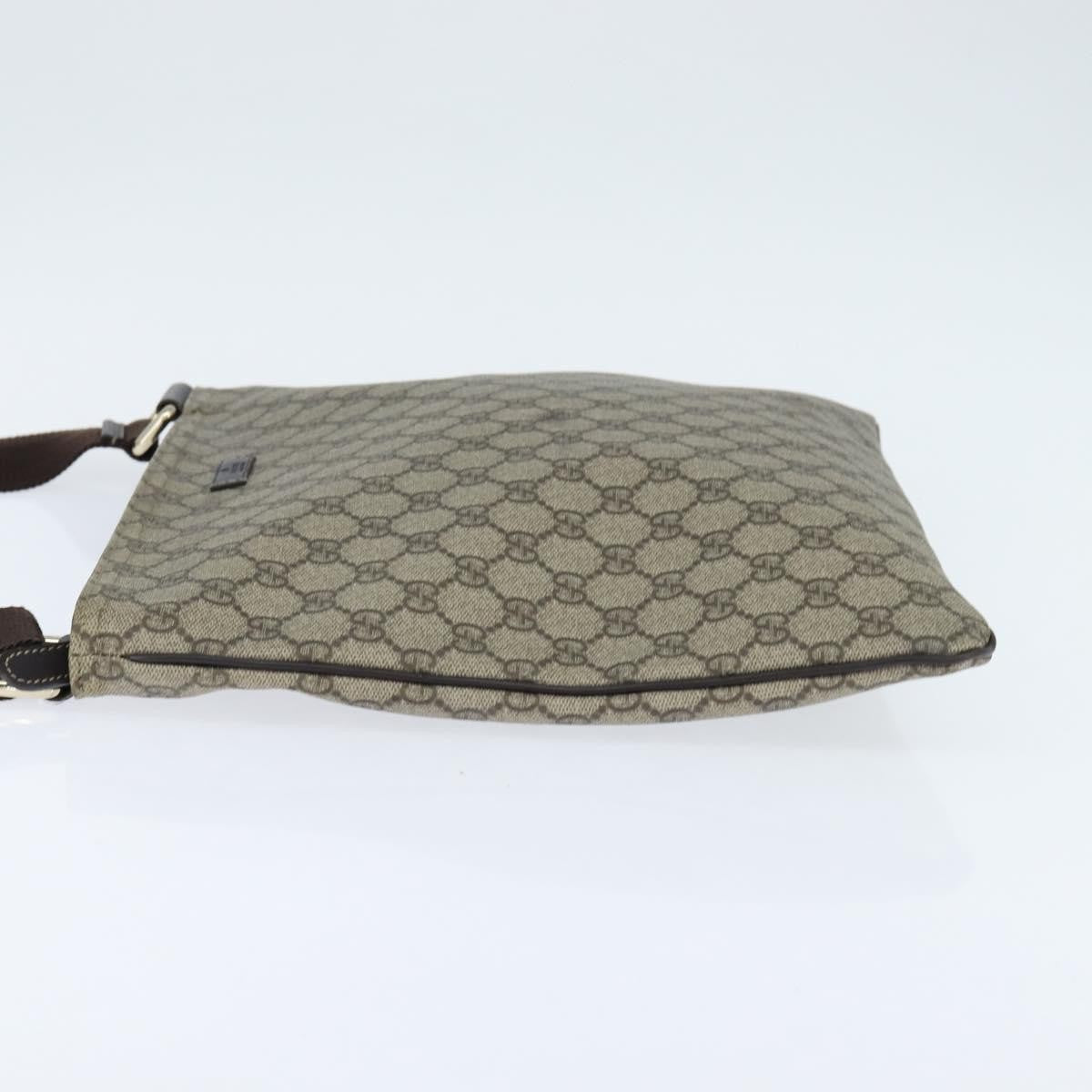 Gucci Zip Top Messenger Bag Gg Coated Canvas Beige Canvas Shoulder Bag Bag (Pre-Owned)