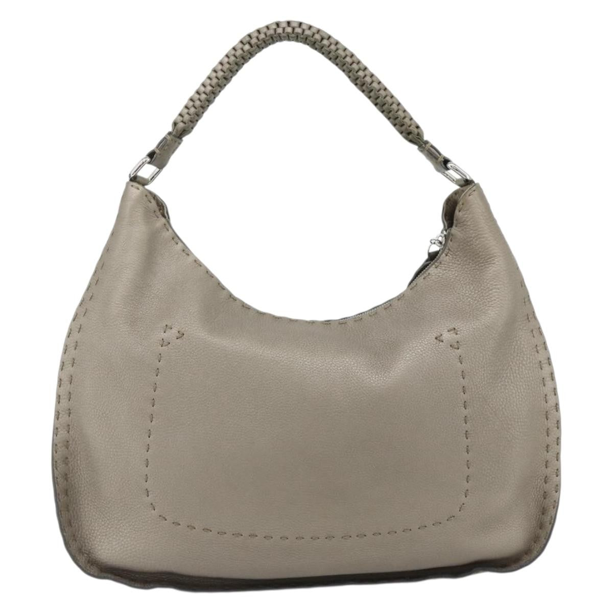 Fendi Selleria Hobo Leather Metallic Leather Shoulder Bag Bag (Pre-Owned)