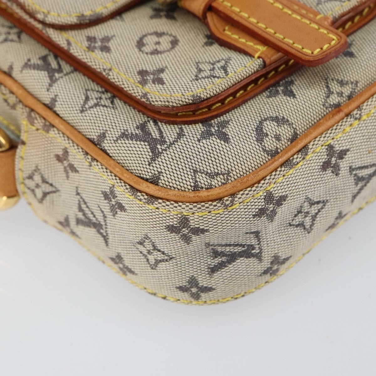 Louis Vuitton Juliette Crossbody Bag Mini Lin Blue Canvas Shoulder Bag Bag (Pre-Owned)