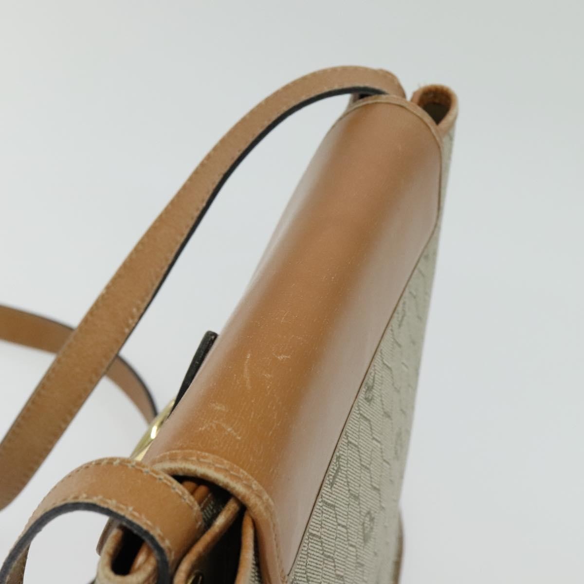 Christian Dior Vintage Honeycomb Shoulder Bag Canvas And Leather Beige Canvas Bag (Pre-Owned)