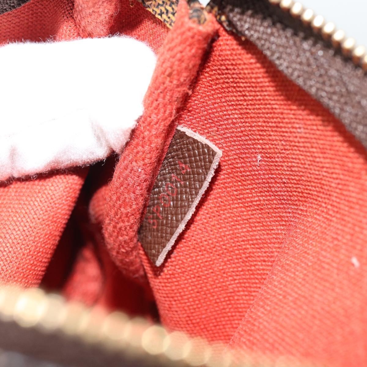 Louis Vuitton Mini Pochette Accessoires Damier Canvas Brown Canvas Clutche & Pouche Bag (Pre-Owned)