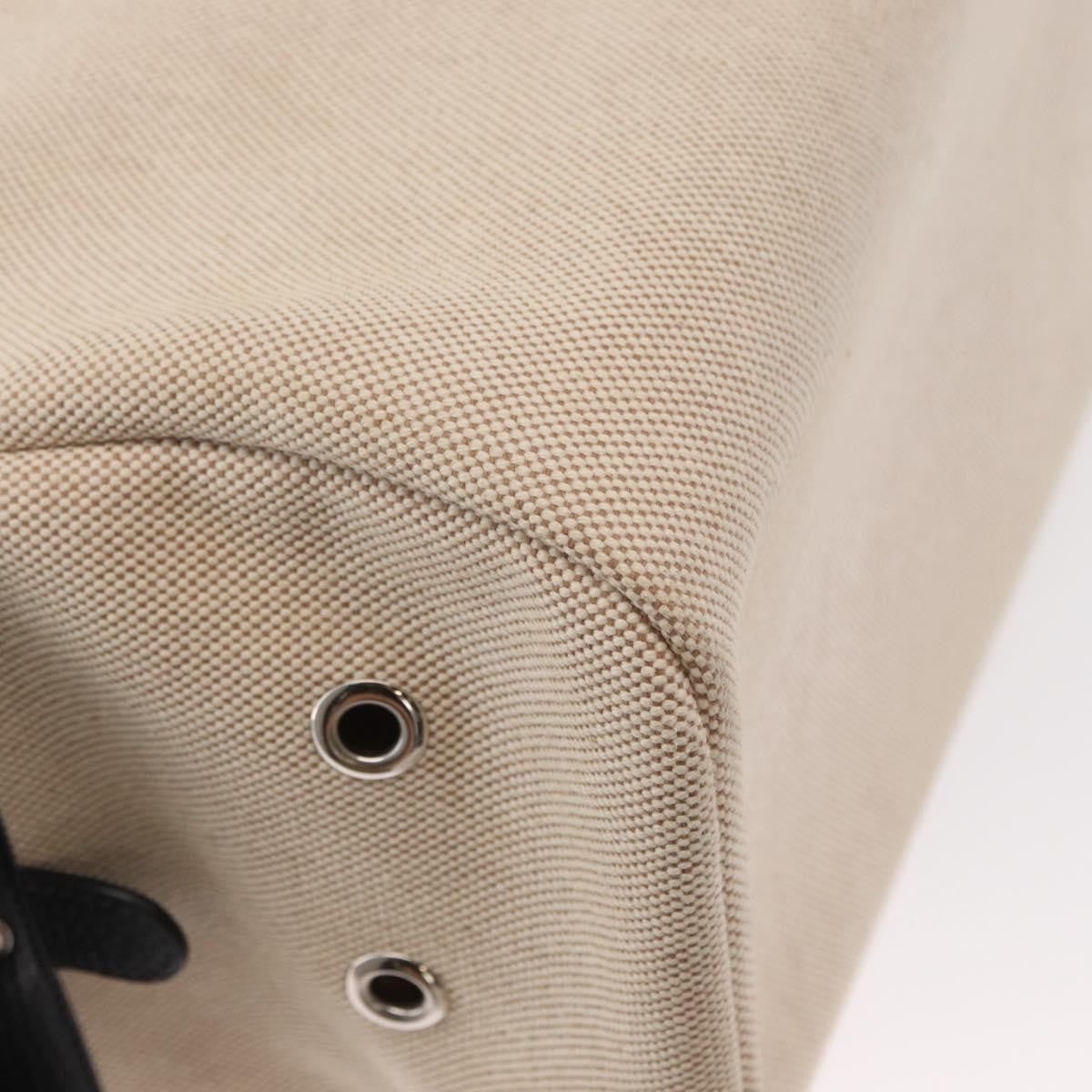 Hermes Sac De Transport Pour Chiens Pet Dog Carrier Toile With Leather Beige Canvas Shoulder Bag Bag (Pre-Owned)