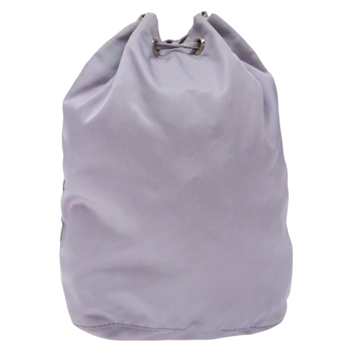 Prada Vela Drawstring Bucket Pouch Tessuto Purple Nylon Bag (Pre-Owned)