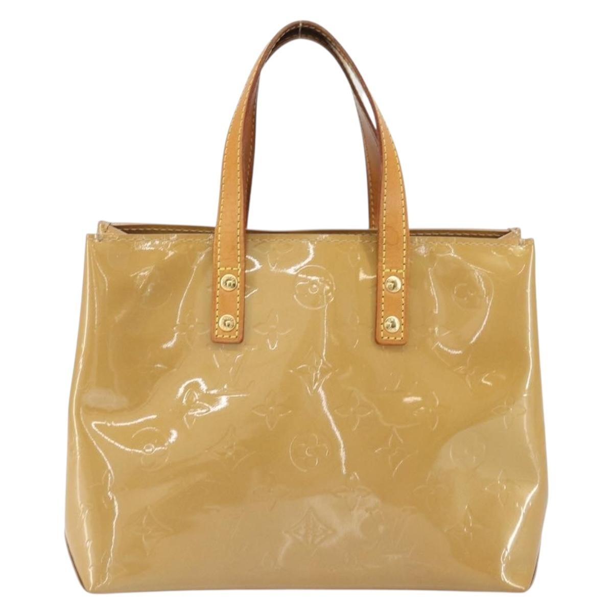 Louis Vuitton Reade Handbag Monogram Vernis Beige Patent_Leather Handbag (Pre-Owned)