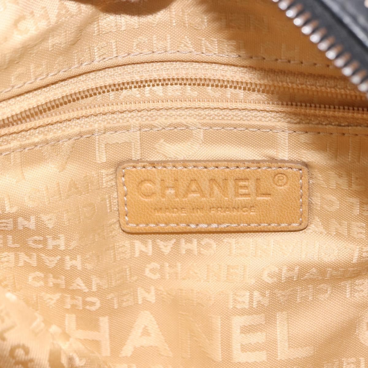 Chanel Cc Bowler Quilted Caviar Black Leather Handbag (Pre-Owned)