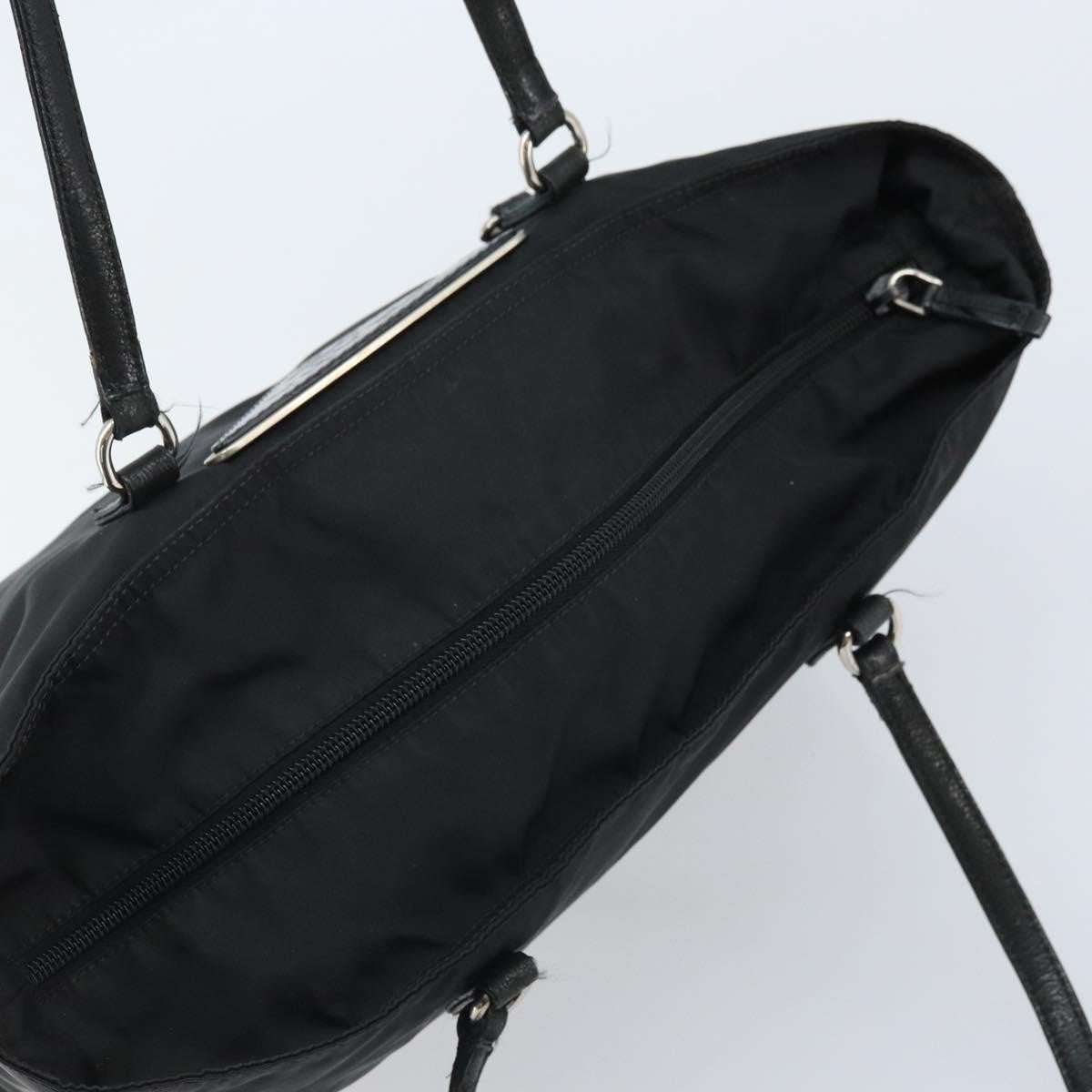 Prada Vintage Zip Tote Tessuto Black Nylon Tote Bag Bag (Pre-Owned)