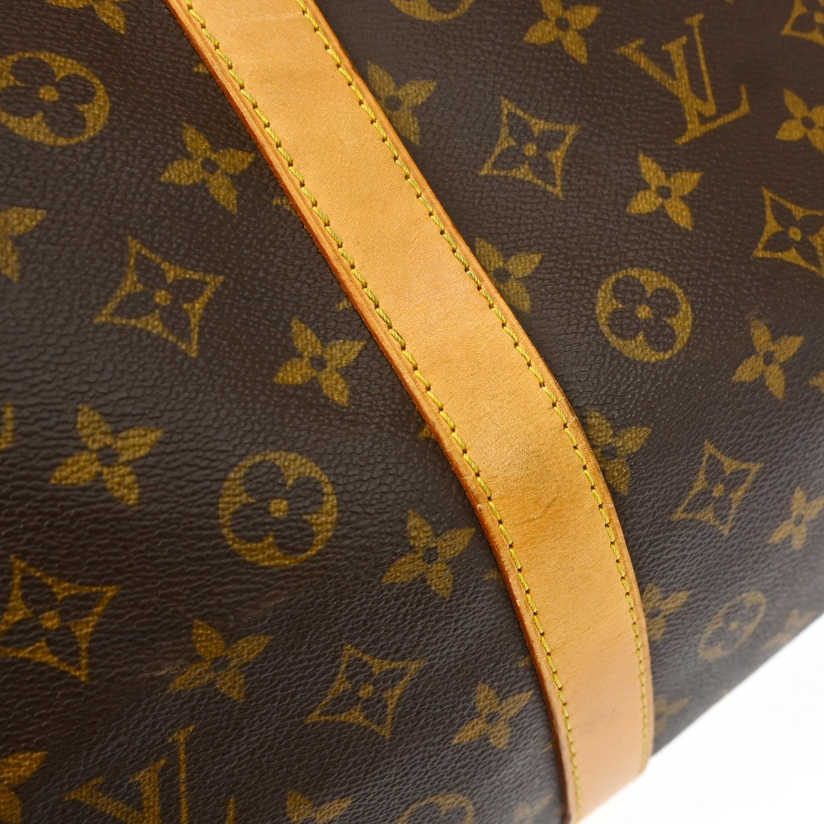 Louis Vuitton Keepall Bandouliere Bag Monogram Canvas Brown Canvas Travel Bag Bag (Pre-Owned)