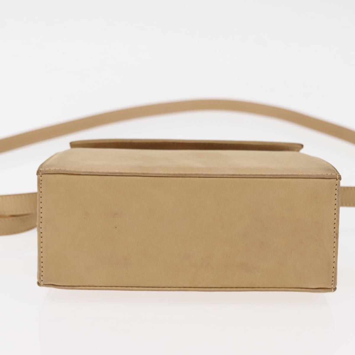 Salvatore Ferragamo Vala Handbag Suede Beige Suede Handbag (Pre-Owned)