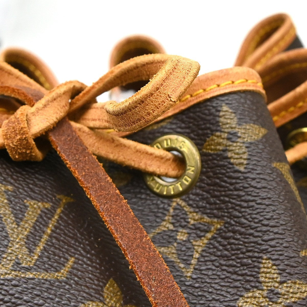 Louis Vuitton Petit Noe Handbag Monogram Canvas Brown Canvas Shoulder Bag Bag (Pre-Owned)
