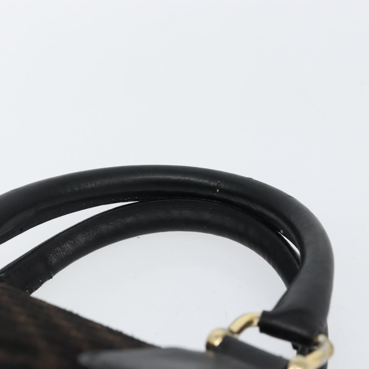 Celine Vintage Macadam Handbag C Macadam Suede Black Suede Handbag (Pre-Owned)