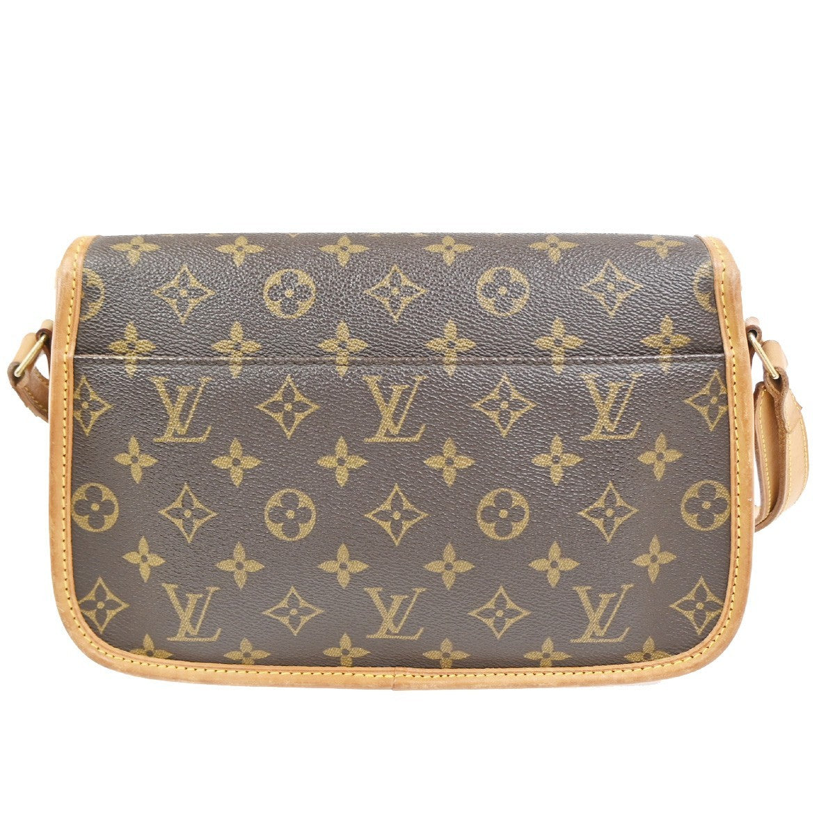 Louis Vuitton Sologne Handbag Monogram Canvas Brown Leather Shoulder Bag Bag (Pre-Owned)