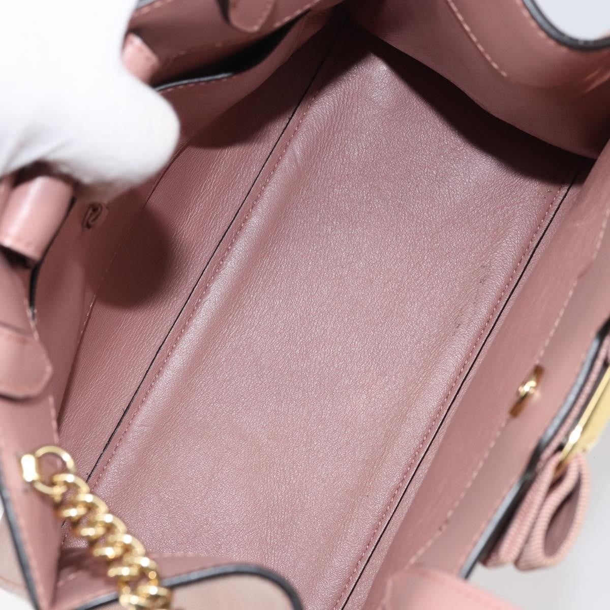 Salvatore Ferragamo Vara Bow Top Handle Convertible Tote Leather Pink Leather Tote Bag Bag (Pre-Owned)