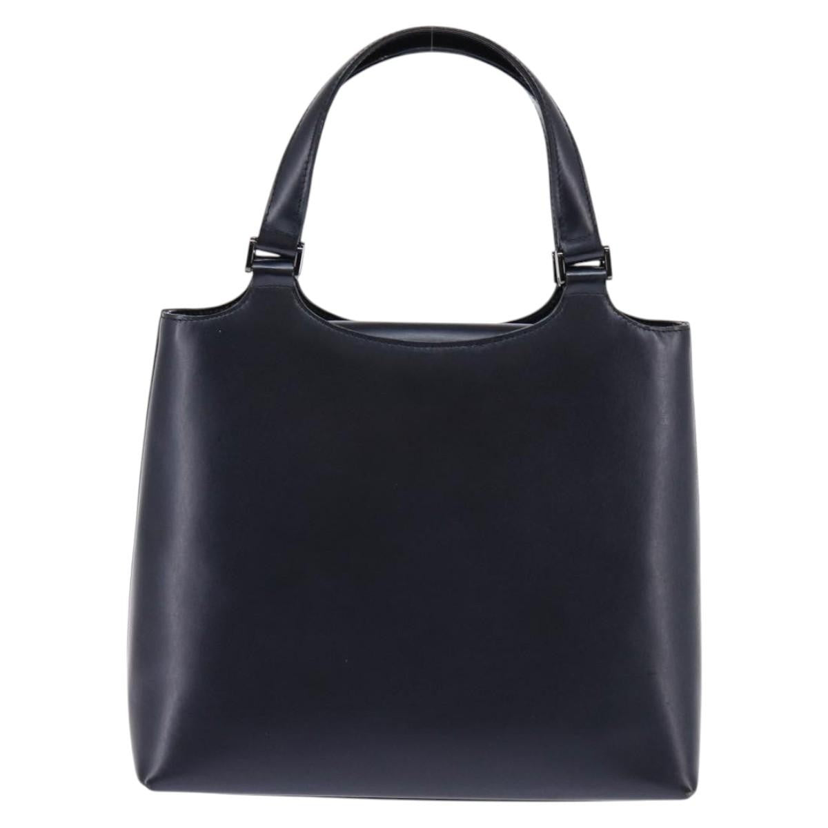 Givenchy Vintage 4G Handbag Leather Navy Leather Handbag (Pre-Owned)