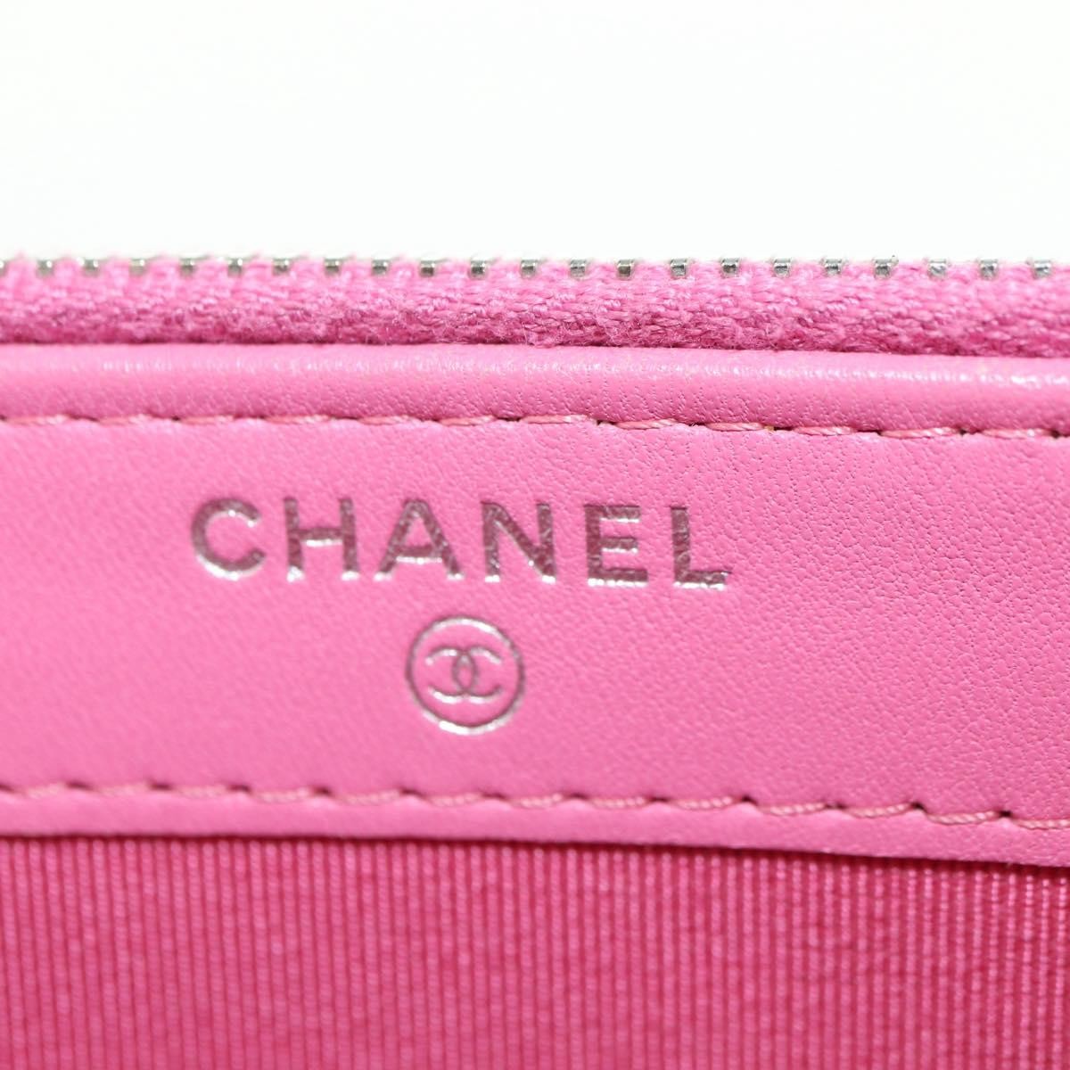 Chanel Double Zip Clutch With Chain Quilted Lambskin Pink Leather Shoulder Bag Bag (Pre-Owned)