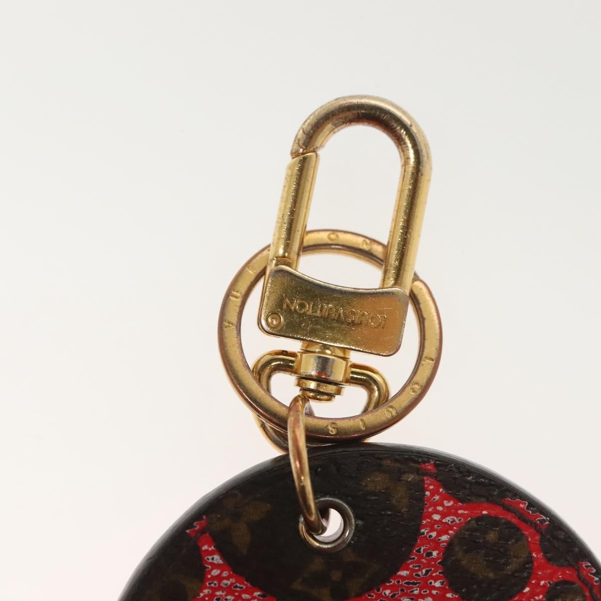 Louis Vuitton Pumpkin Bag Charm And Key Holder Yayoi Kusama Pumpkins Leather Brown Canvas Charms And Keychains Accessory (Pre-Owned)