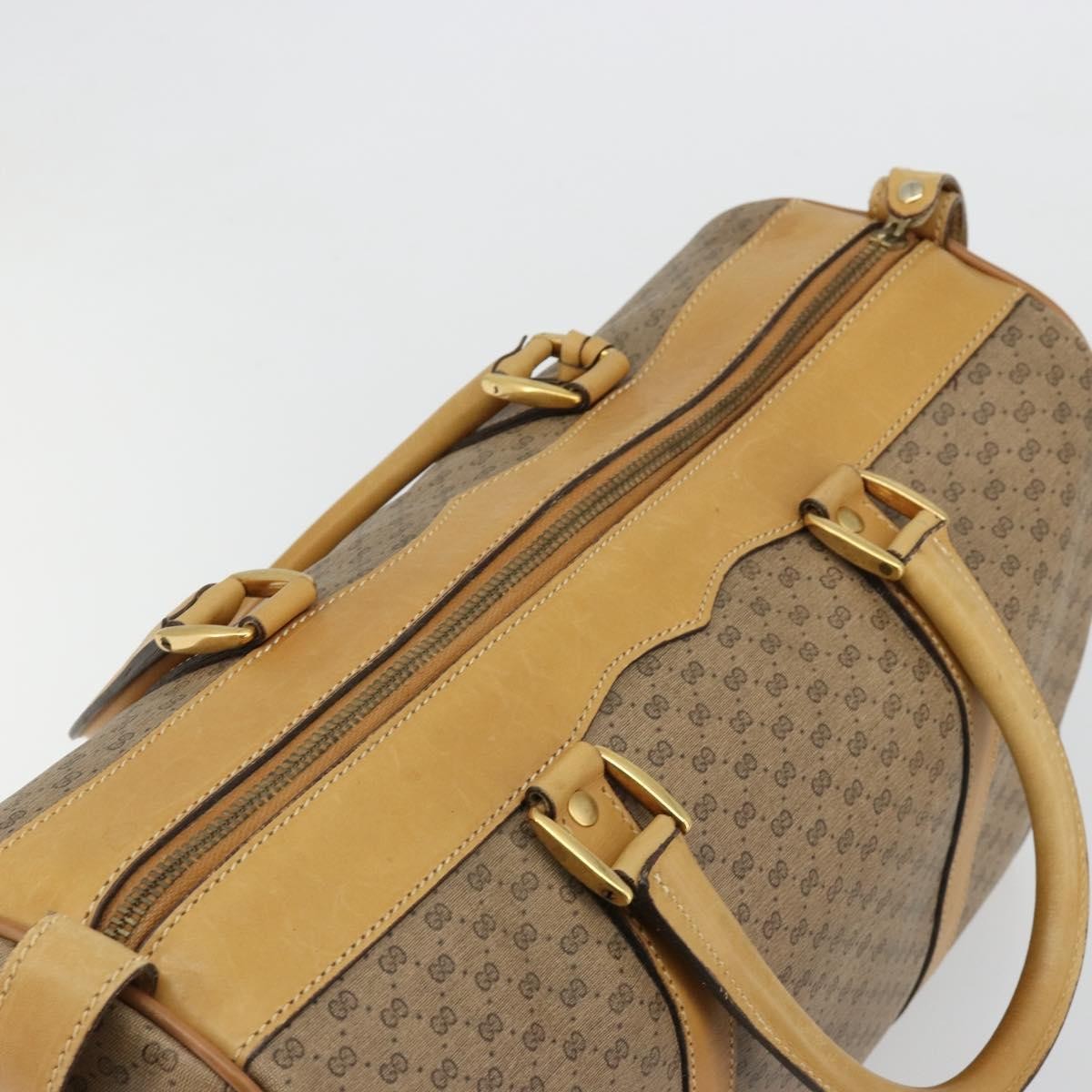 Gucci Vintage Travel Bag Gg Canvas Beige Pvc Travel Bag Bag (Pre-Owned)
