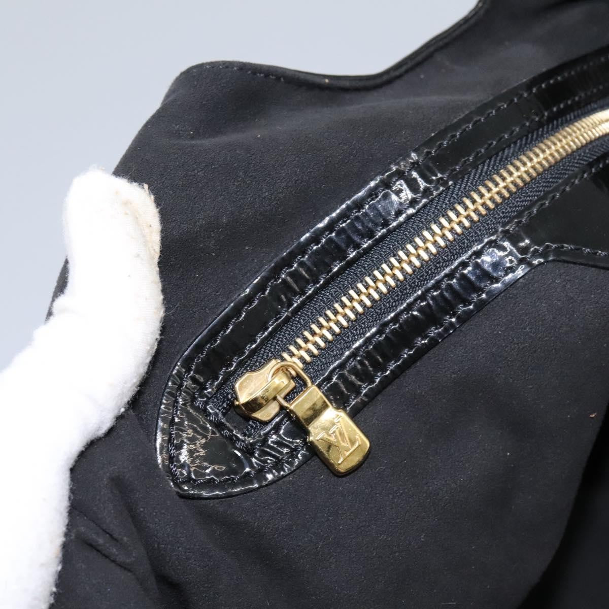 Louis Vuitton L Hobo Surya Leather Black Patent_Leather Handbag (Pre-Owned)