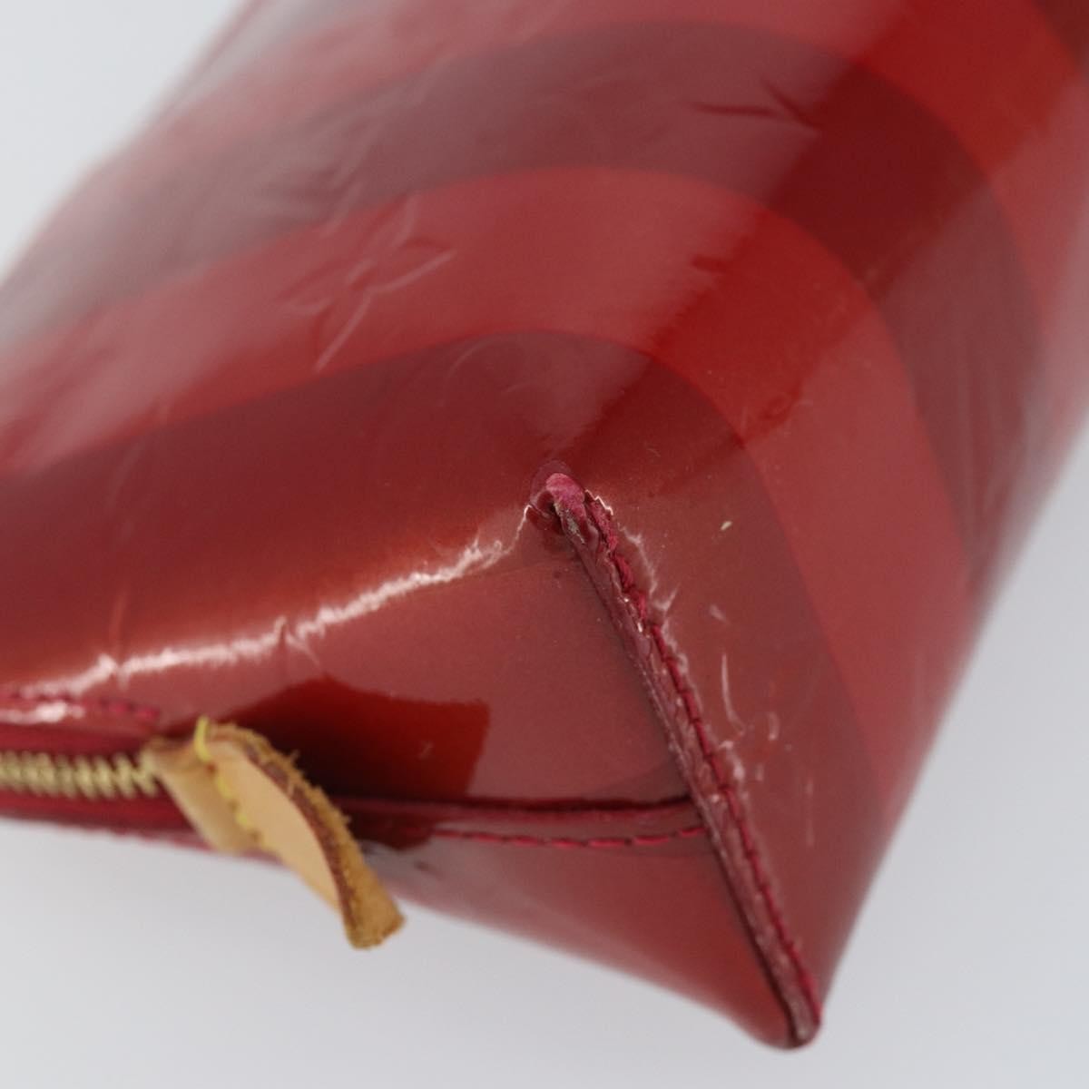 Louis Vuitton Cosmetic Pouch Electric Epi Leather Red Patent_Leather Bag (Pre-Owned)