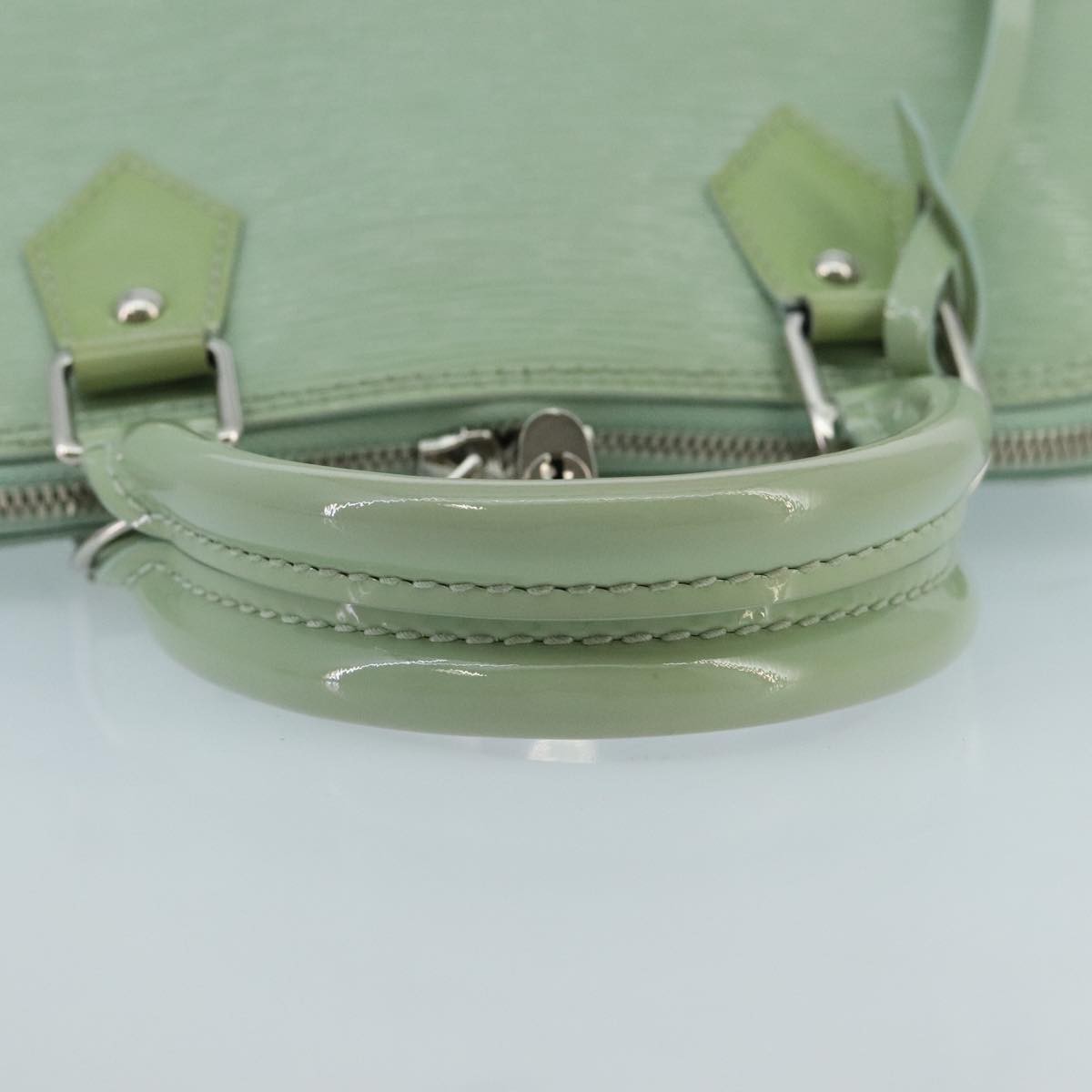 Louis Vuitton Alma Handbag Electric Epi Leather Green Patent_Leather Handbag (Pre-Owned)