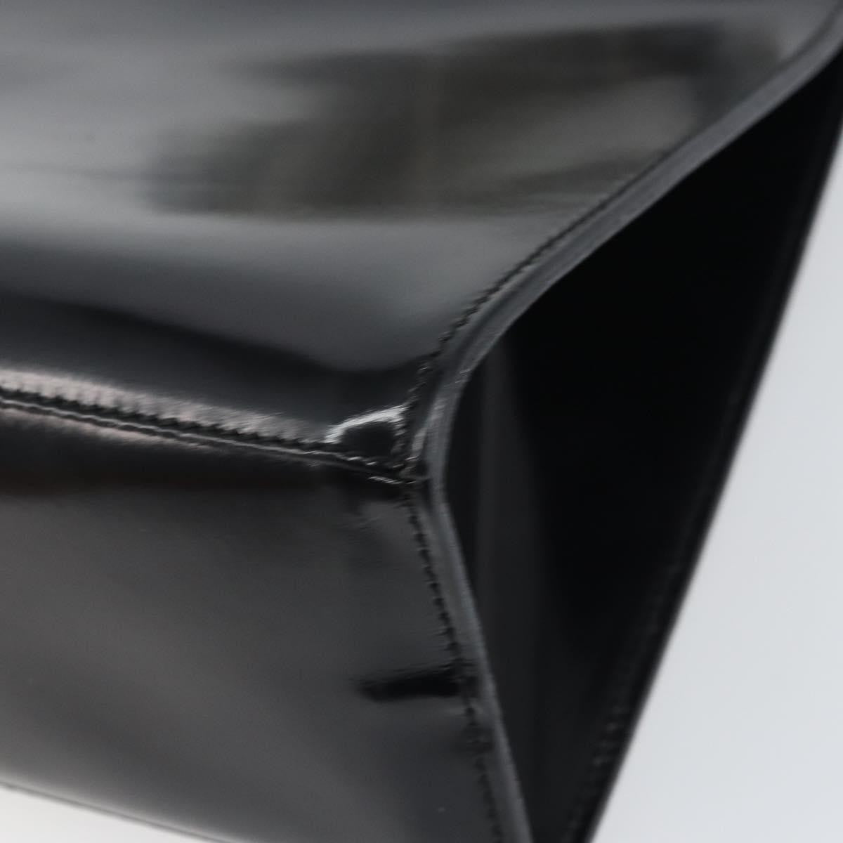 Salvatore Ferragamo Vintage Handbag Patent Leather Black Patent_Leather Handbag (Pre-Owned)