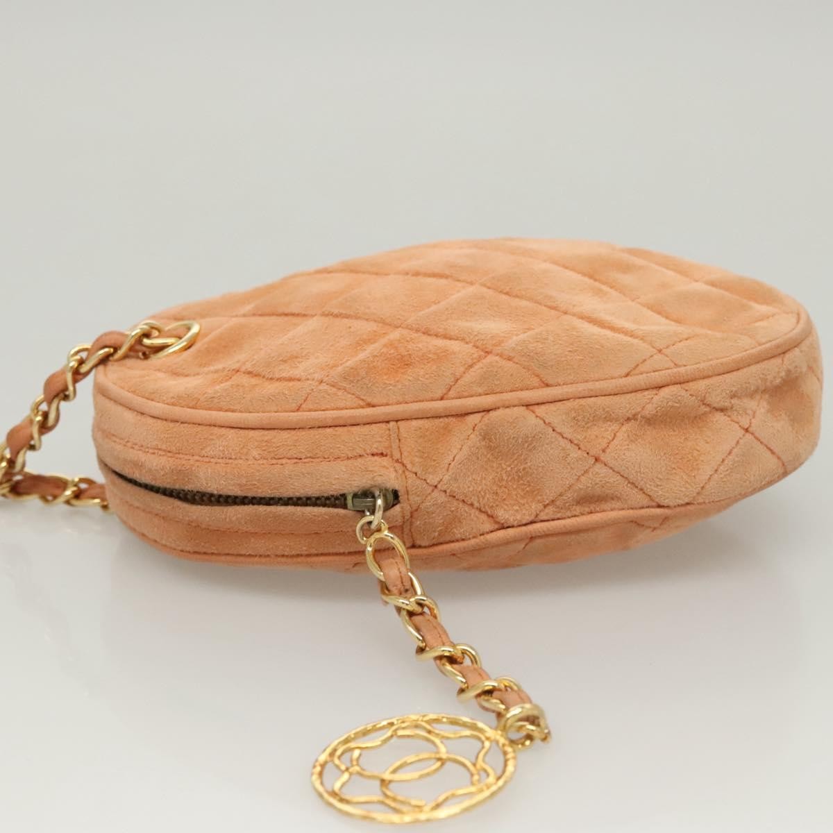 Chanel Vintage Clutch Suede Orange Suede Clutche & Pouche Bag (Pre-Owned)