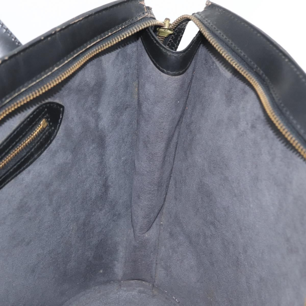 Louis Vuitton Saint Jacques Handbag Epi Leather Black Leather Shoulder Bag Bag (Pre-Owned)