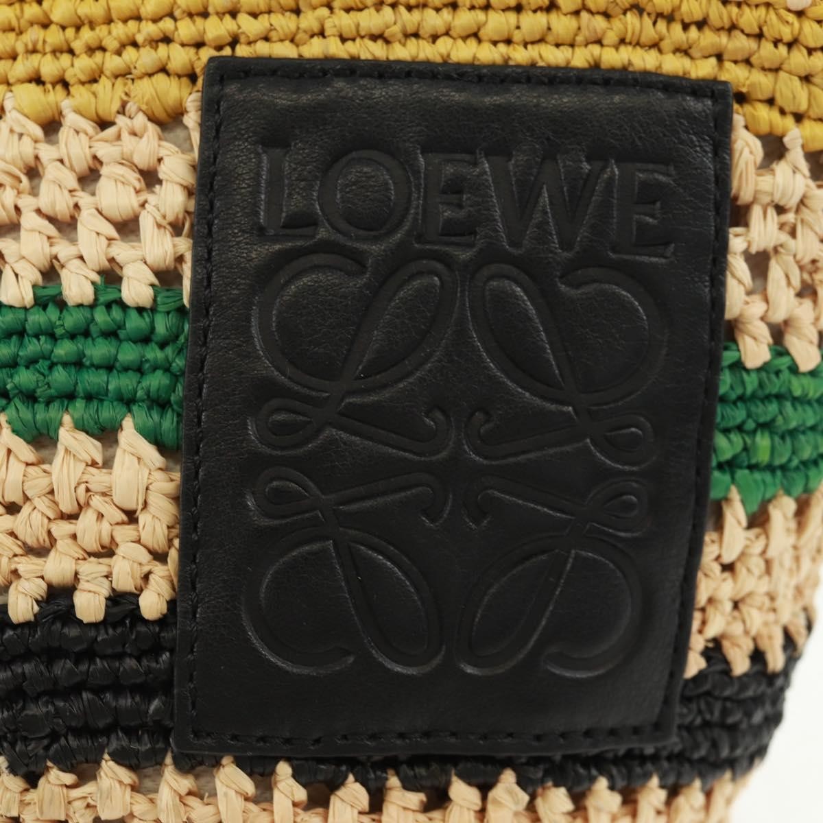 Loewe Pochette Woven Raffia Beige Wicker Clutche & Pouche Bag (Pre-Owned)