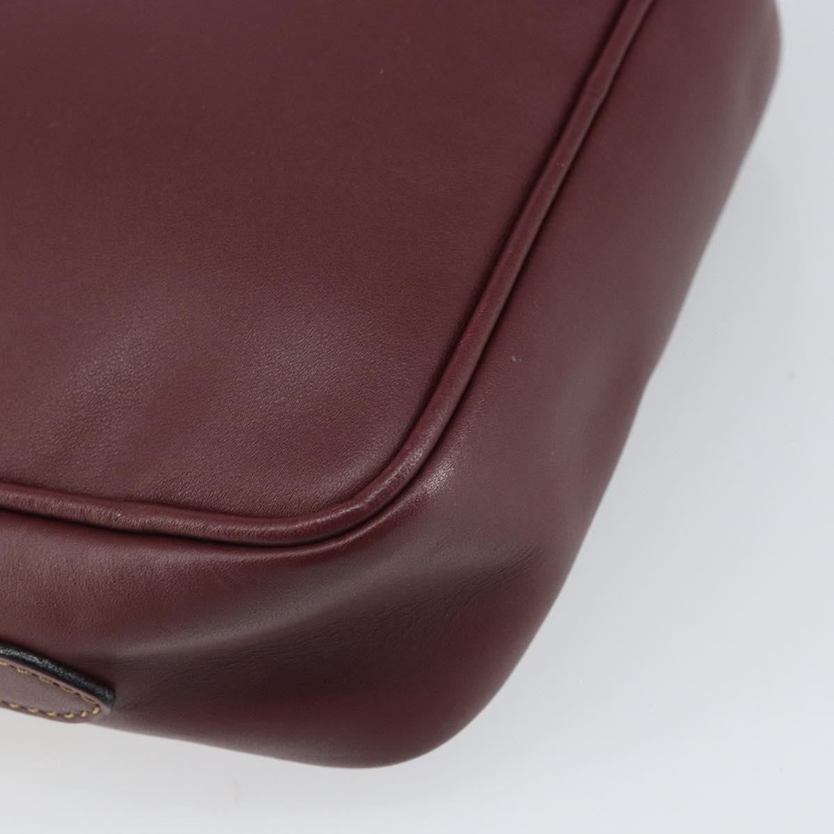 Cartier Must De Cartier Shoulder Bag Leather Burgundy Leather Shoulder Bag Bag (Pre-Owned)