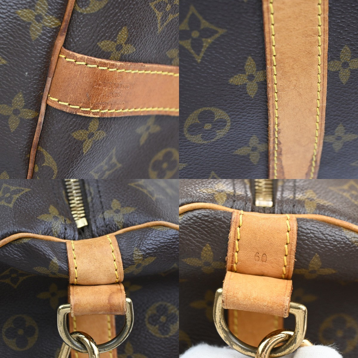 Louis Vuitton Keepall Bandouliere Bag Monogram Canvas Brown Canvas Travel Bag Bag (Pre-Owned)