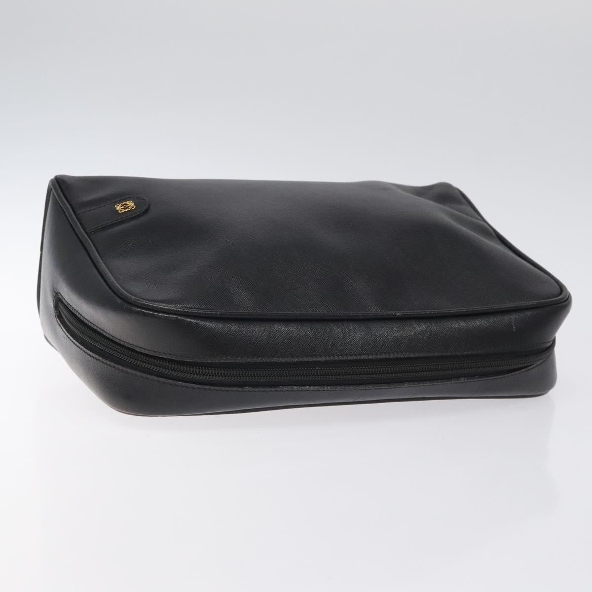 Loewe Anagram Clutch Bag Leather Black Leather Clutche & Pouche Bag (Pre-Owned)