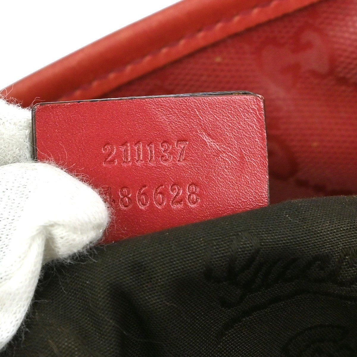 Gucci Plus Tote Gg Imprime Red Leather Tote Bag Bag (Pre-Owned)
