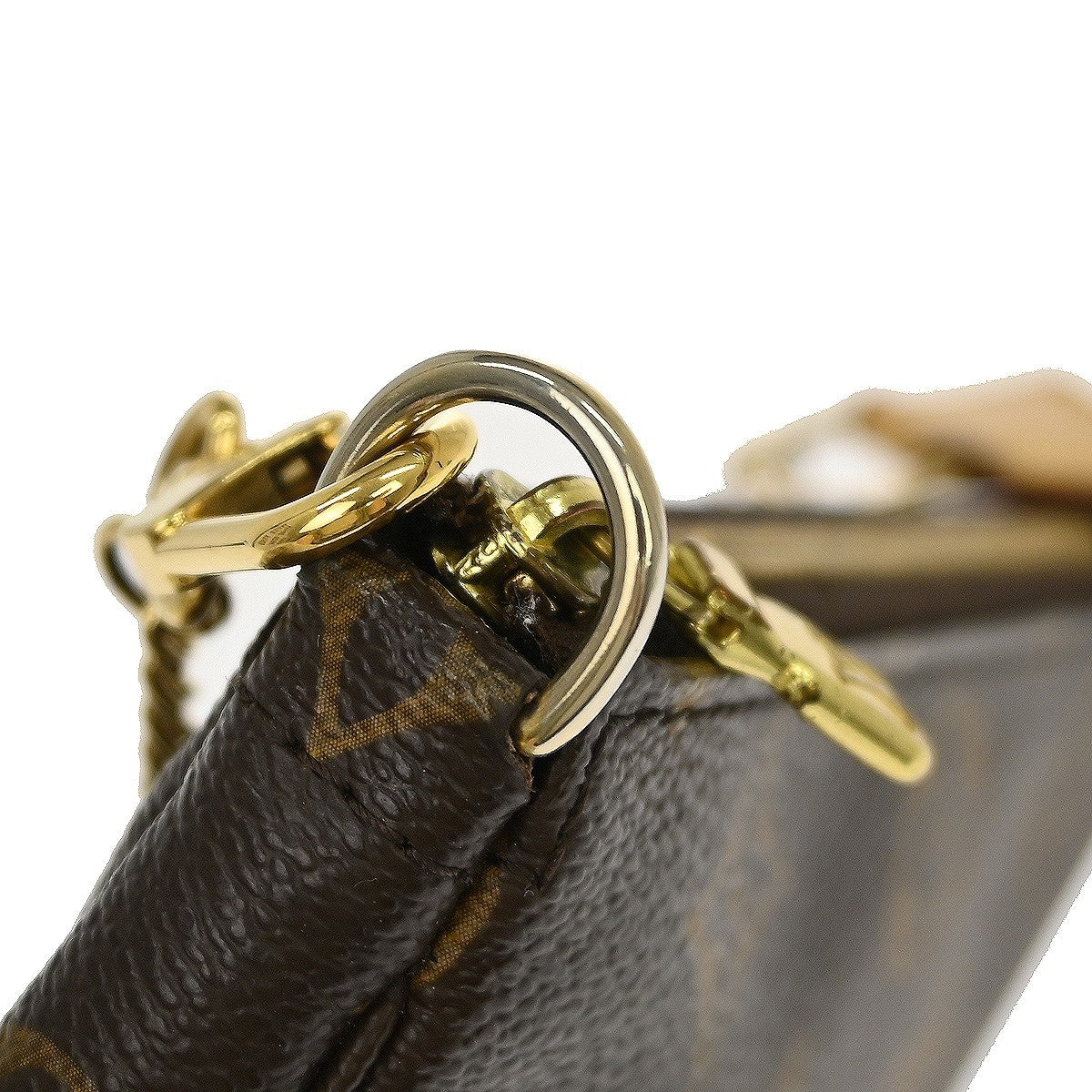 Louis Vuitton Mini Pochette Accessoires Canvas Brown Canvas Clutche & Pouche Bag (Pre-Owned)