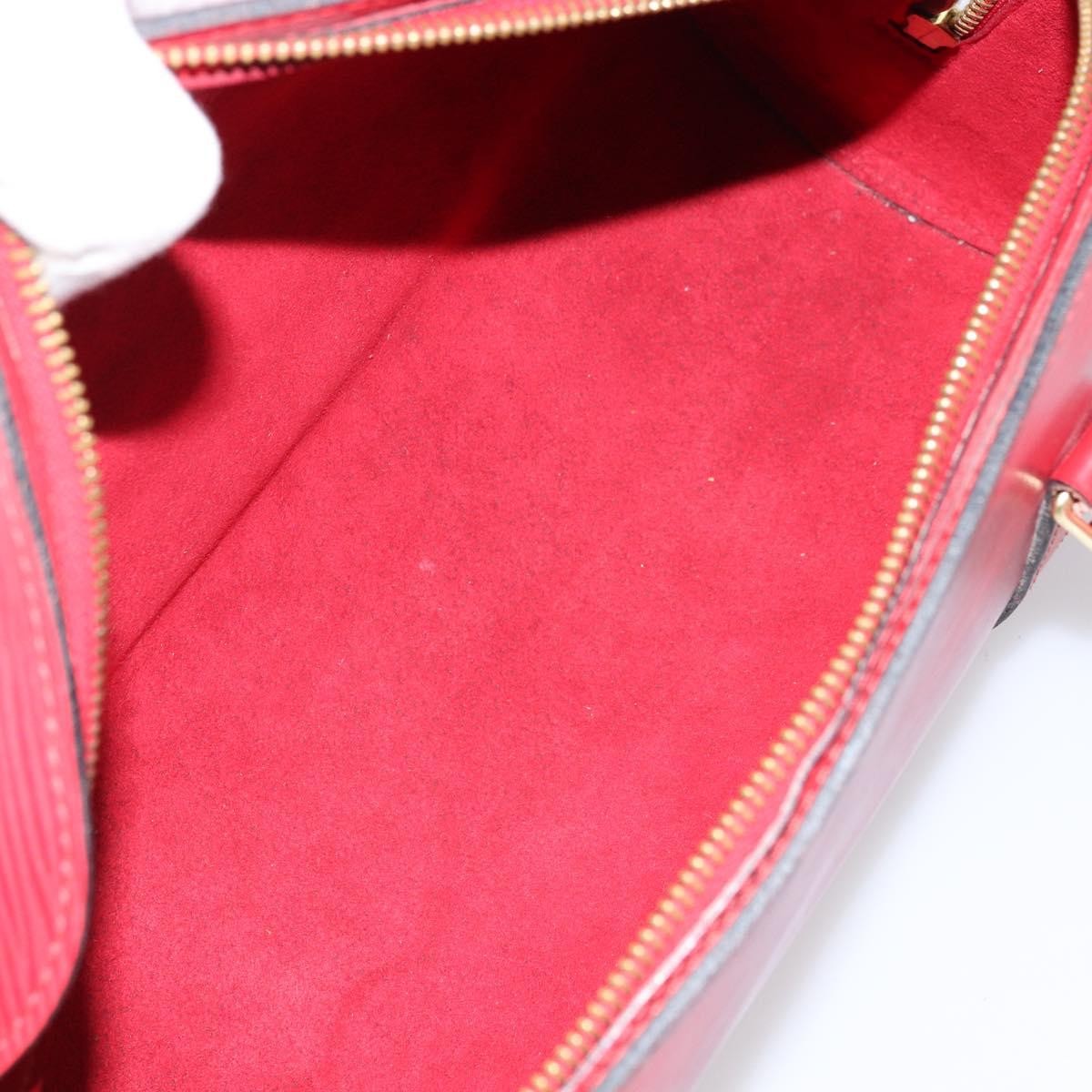 Louis Vuitton Soufflot Handbag Epi Leather Red Leather Handbag (Pre-Owned)